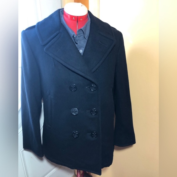 US Naval Defense Quarterback Peacoat Jacket - Picture 1 of 9
